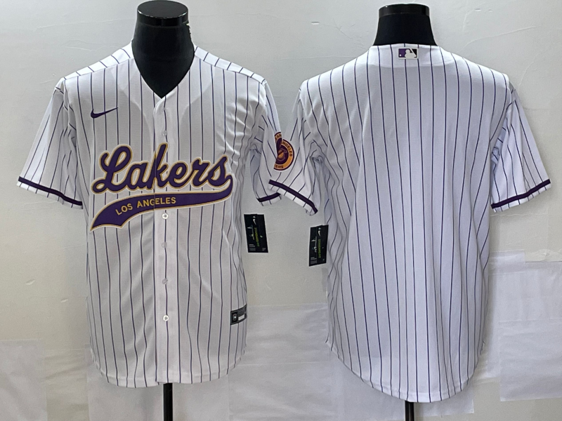 2023 Men Los Angeles Lakers Blank white NBA Jersey style 2->los angeles lakers->NBA Jersey